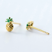 Load image into Gallery viewer, Tiny Gold Pineapple Earrings