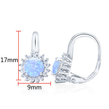 Load image into Gallery viewer, Aquamarine Opal Sleeper Earrings