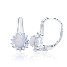 Load image into Gallery viewer, Fire Opal Hinged Earrings