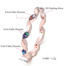 Load image into Gallery viewer, Multicolour Rose CZ Ring