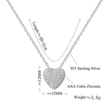 Load image into Gallery viewer, CZ Encrusted Heart Necklace