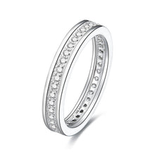 Load image into Gallery viewer, CZ Halo Stacker Ring Silver