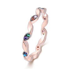 Load image into Gallery viewer, Multicolour Rose CZ Ring
