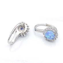 Load image into Gallery viewer, Aquamarine Opal Sleeper Earrings