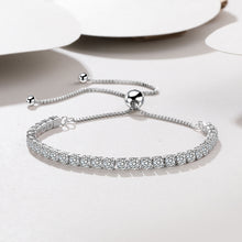 Load image into Gallery viewer, Adjustable Silver CZ Bracelet