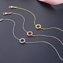 Load image into Gallery viewer, Silver Multicolour CZ Halo Bracelet