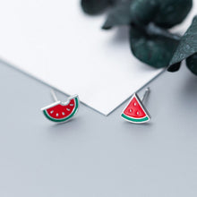 Load image into Gallery viewer, Tiny Watermelon Earrings