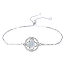 Load image into Gallery viewer, Adjustable Natural Shell & Agate Cross Bracelet