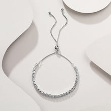 Load image into Gallery viewer, Adjustable Silver CZ Bracelet