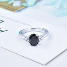 Load image into Gallery viewer, Obsidian CZ Cluster Ring