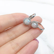 Load image into Gallery viewer, Fire Opal Hinged Earrings