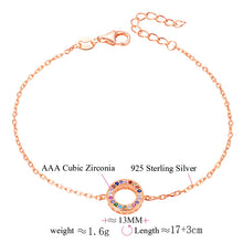 Load image into Gallery viewer, Rose Multicolour CZ Halo Bracelet