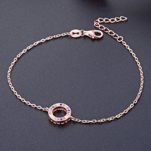 Load image into Gallery viewer, Rose Multicolour CZ Halo Bracelet