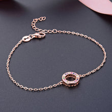 Load image into Gallery viewer, Rose Multicolour CZ Halo Bracelet