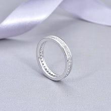 Load image into Gallery viewer, CZ Halo Stacker Ring Silver