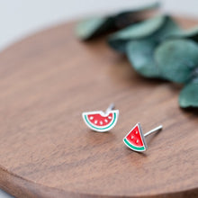 Load image into Gallery viewer, Tiny Watermelon Earrings