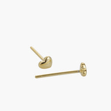 Load image into Gallery viewer, Tiny Gold Heart Earrings