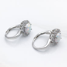 Load image into Gallery viewer, Fire Opal Hinged Earrings