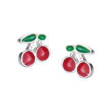 Load image into Gallery viewer, Tiny Cherry Earrings