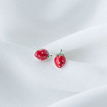 Load image into Gallery viewer, Tiny Strawberry Earrings