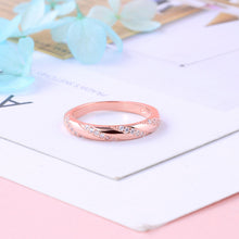 Load image into Gallery viewer, CZ Ribbon Ring Rose