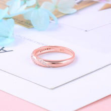 Load image into Gallery viewer, CZ Ribbon Ring Rose