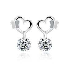 Load image into Gallery viewer, Butterfly Heart Pendant Earrings