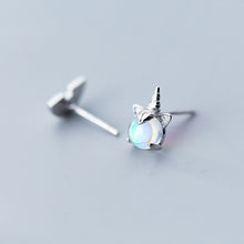 Load image into Gallery viewer, Rainbow Unicorn Asymmetrical Earrings