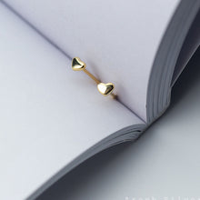Load image into Gallery viewer, Tiny Gold Heart Earrings
