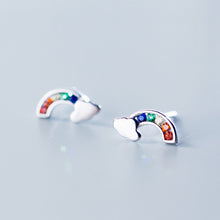 Load image into Gallery viewer, Tiny Rainbow Earrings