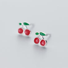 Load image into Gallery viewer, Tiny Cherry Earrings