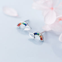 Load image into Gallery viewer, Tiny Rainbow Earrings