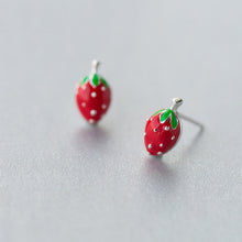 Load image into Gallery viewer, Tiny Strawberry Earrings