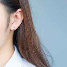 Load image into Gallery viewer, Tiny Silver Bee Earrings