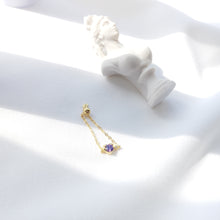 Load image into Gallery viewer, Amethyst Heart Adjustable Chain Ring