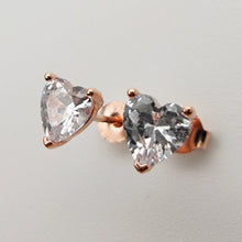 Load image into Gallery viewer, Rose Gold Heart Earrings