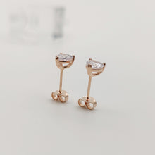 Load image into Gallery viewer, Rose Gold Heart Earrings