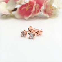 Load image into Gallery viewer, Rose Gold Tiffany Studs