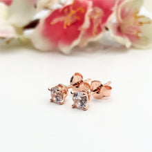Load image into Gallery viewer, Rose Gold Tiffany Studs