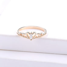 Load image into Gallery viewer, Champagne Gold Crown Princess Ring