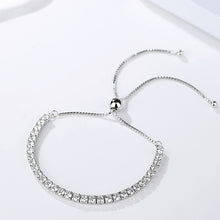 Load image into Gallery viewer, Adjustable Silver CZ Bracelet