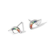 Load image into Gallery viewer, Tiny Rainbow Earrings
