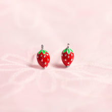 Load image into Gallery viewer, Tiny Strawberry Earrings