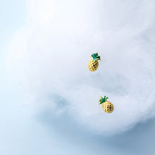 Load image into Gallery viewer, Tiny Gold Pineapple Earrings