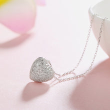 Load image into Gallery viewer, CZ Encrusted Heart Necklace