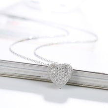 Load image into Gallery viewer, CZ Encrusted Heart Necklace
