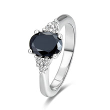 Load image into Gallery viewer, Obsidian CZ Cluster Ring