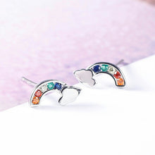 Load image into Gallery viewer, Tiny Rainbow Earrings