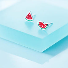 Load image into Gallery viewer, Tiny Watermelon Earrings