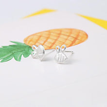 Load image into Gallery viewer, Tiny Silver Bee Earrings